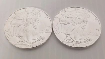 (2) 1 oz. Fine Silver One Dollar Rounds