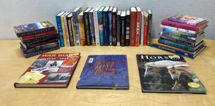 Large Lot of 40 Mixed Books: Fiction, Nonfiction, Young Adult, Illustrated, Hardcover & Paperback