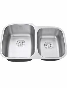(2) 16 Gauge Stainless Steel 60/40 Double Bowl Undermount Kitchen Sink, 32x20.75 in, Model 30587