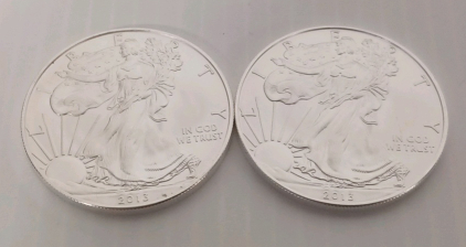 (2) 1 oz. Fine Silver One Dollar Rounds