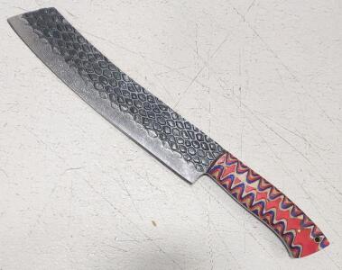 (1) Fixed Blade Cold Steel Chefs Kitchen Knife With Wood Handle