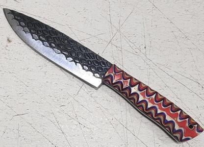 (1) Fixed Blade Cold Steel Utility Kitchen Knife With Wood Handle