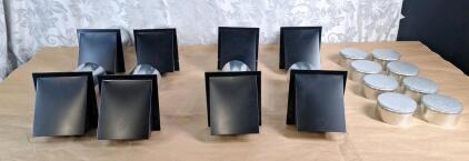(4) FAMCO - 4" Wall Vents W/ Damper, Black Powder Coated, (4) FAMCO 4" - Wall Vents W/ Screen, Black Powder Coated & (8) FAMCO- 4" Flue/Pipe Caps, Galvanized