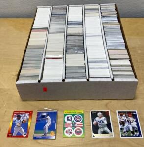 Large Sports Card Collection &ndash; Baseball & Football, ~4,000 Cards, Topps/Upper Deck/Fleer/Score, 1990s+ HOF-Stars-Rookies and More
