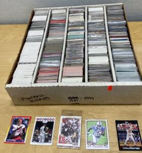 Vintage Football & Baseball Card Lot ~3,200 Count, 1989&ndash;94+ Rookies, Score, Topps, Sealed Pack