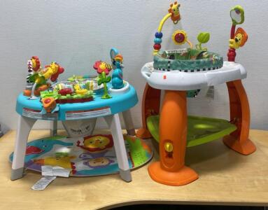Fisher-Price 2-in-1 Sit-to-Stand Baby Activity Center & Bright Starts Exersaucer Lot