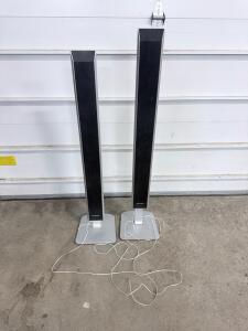 Panasonic SB-FS940 Floor Standing Speakers, 190W, 8 Ohm, Silver/Black, Pair, SN: TN6EA042711