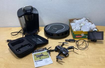 Rage RC Stinger GPS Foldable Drone 1080p Camera, Controller, Case, 15min Flight Time, Extra Props( Unable to Test ) - Keurig- Powers On and More