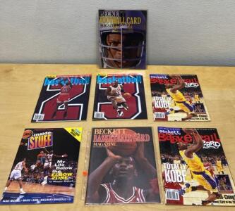 Beckett Basketball Card Magazines: Michael Jordan #1 (Mar/Apr 1990), Kobe Bryant #94 (May 1998), Inside Stuff Premiere Issue and More