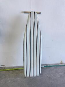 Standard Folding Ironing Board, 54"x15", Adjustable Height, Metal Frame, Striped Cover