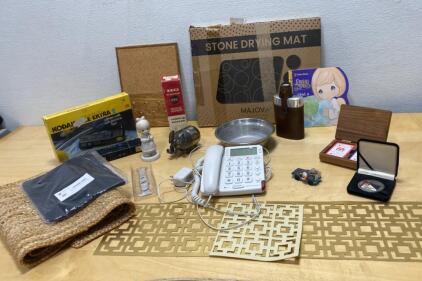 Kodak EKTRA Camera, Precious Moments, Phone, Decor, Stone Mat & Household Mixed Lot (14 Items)
