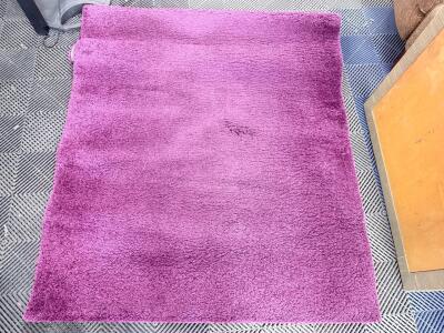 IKEA &Aring;DUM Purple Shag Rug 4'4"x6'5", Polypropylene, Rectangular, 19 lbs