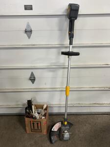 Lynxx 40V Lithium Cordless String Trimmer Edger, 13" Cutting Width, good compression, please inspect in person