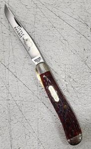(1) Parker Frost "Little Bandit" Red Bone Handle Pocket Knife