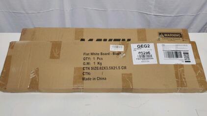 (3) Maven Slim Magnetic Whiteboard 7.9" x 31.5", Black Frame, Wall Mount, Model FSHY2503009296