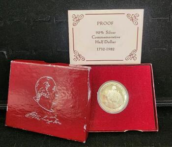 (1) 1982 George Washington 250th Anniversary Commemorative Half Dollar Proof Coin