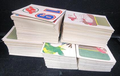 Box of Vintage Puzzle Baseball Cards