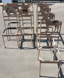 (8) Metal Farm Animal-Themed Chairs