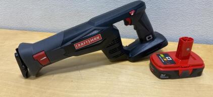 Craftsman C3 19.2V Cordless Reciprocating Saw with DieHard Battery, Tool-less Blade Change with Charger
