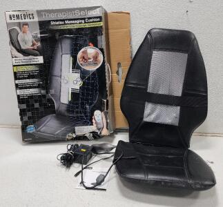 HoMedics Therapist Select Shiatsu Massaging Cushion with Remote, Power Adapter, and Manual