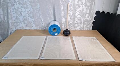 (1) Baleen AK-7007 Spa Filter Cartridge Replacement, (1) Heavy Duty Plunger & (3) 17" x 24" Floor Mats