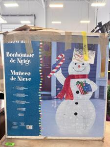 CWC Lighted Christmas Snowman Outdoor Decoration, Model 2002045, 60" Tall, Pre-lit, Boxed