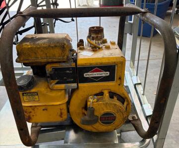 TEEL 3P933 2" Gas Water Pump, Briggs & Stratton 3HP Engine, Cast Iron, 120 GPM, Portable. please inspect in person