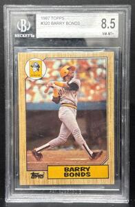 1987 Topps Barry Bonds #320 BGS 8.5 Rookie Card Pittsburgh Pirates Centering/Edges/Corners 8.5