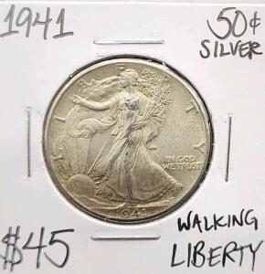 1945 Silver Walking Liberty Half Dollar
