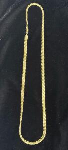 14k Gold Stamped Necklace