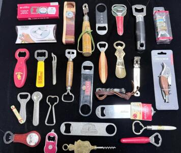 Vintage & Modern Bottle Openers & Corkscrews Lot &mdash; Kikkerland, Troika, Molson, Promo Brands