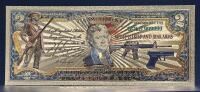 2nd Amendment Right to Bear Arms $2 Commemorative Gold-Plated Replica Banknote w/ COA GOLD 999999 - 2