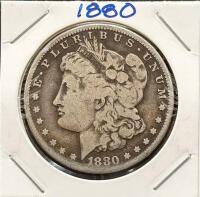 1880-O Morgan Silver Dollar, 90% Silver, New Orleans Mint, Circulated
