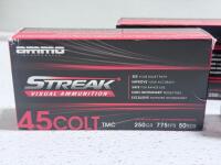 Ammo Inc. Streak .45 Colt TMC 250gr, Visual Tracer, Brass Case, 775fps, 3 Boxes (150 Rounds) - 2