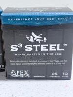 Apex S3 Steel 12 Gauge 3" #4 Shot 1 1/4 oz 1450fps 25rd Box Steel Hunting Ammunition - 3