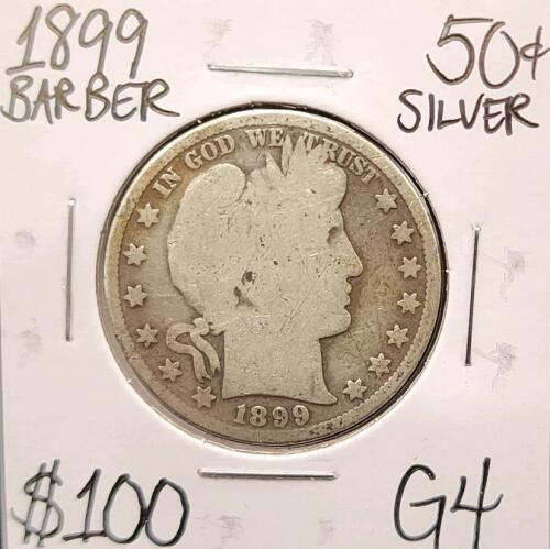 1899 G4 Barber Silver Half Dollar