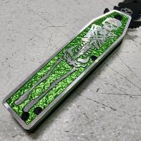 (2) Frost Cutlery Tac Xtreme Skeleton Coffin Linerlock Stainless Steel Blade Aluminum Handle - 3