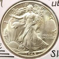 1945 MS66 RARE Gem Silver Walking Liberty Half Dollar - 2