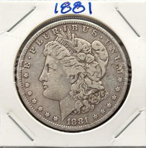 1881-O Morgan Silver Dollar, New Orleans Mint, 90% Silver, 38.1mm Diameter