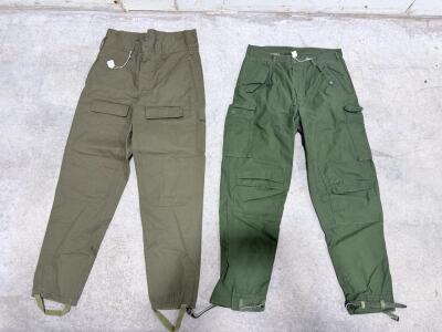 Swedish Military M59 Field Pants, Olive, Norsel Fabriks AB 1986, Button Fly, 36x30/36x32