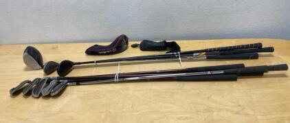 Mixed Brand Golf Clubs Set &ndash; 8 Clubs, Arrowline Irons & Pinemeadow Woods, Right-Handed
