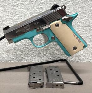 Kimber Micro .380 ACP Special Edition, Teal Frame, 2.75" Barrel, 6+1, 2 Magazines, P0018741