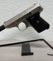 Jennings J-22 .22LR Chrome Pistol, Bryco, SN 684968, 6+1 Capacity, 2.5" Barrel