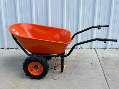 VEVOR 24V Electric Wheelbarrow, 2-Wheel, 500W Motor, 330 lbs Load, 4.00-8 Tires, Orange/Black. please inspect in person