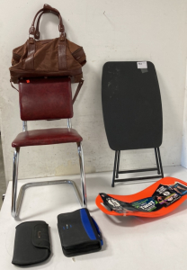 The Workout Board With A Twist, Book Full Of CDs, Chair, & TV Stand