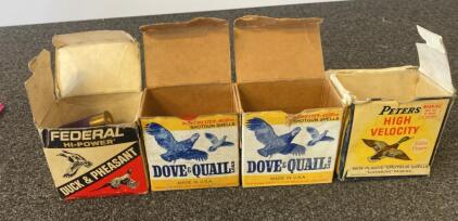 Federal Hi-Power Duck & Pheasant, Winchester Dove & Quail, Peters High Velocity, Partial Boxes