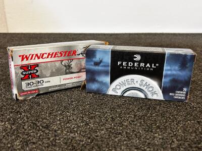 .30-30 Win 150gr Soft Point Ammunition Lot &ndash; Winchester Super-X & Federal, Approx. 30 Rounds