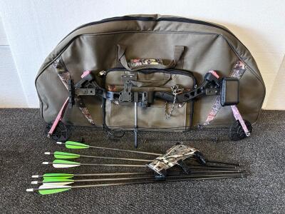 Diamond Compound Bow Set, Infinite Edge Pro Style, 6 Arrows, Cabela&rsquo;s Case, Sight, Rest, Quiver