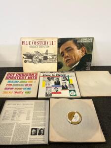 Vinyl LP Lot: Blue &Ouml;yster Cult, Johnny Cash, Roy Orbison, Stars in Stereo, Shakespeare SRS 210