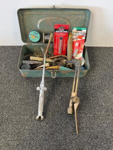 Vintage Oxy-Acetylene Torch Kit, Metal Tool Box, Oatey Solder, Tips & Accessories
